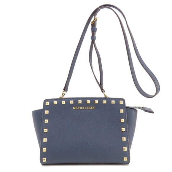 Michael Kors Studded Shoulder Bag Leather Women's - Picture 1 of 10
